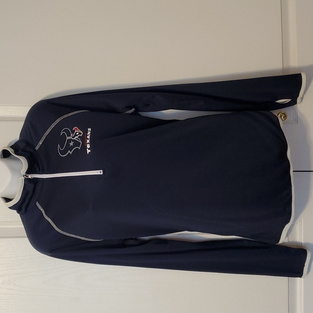 NFL Licensed Houston Texans Women's Long Sleeve 1/2 Zip Top - Sz XXL - Navy